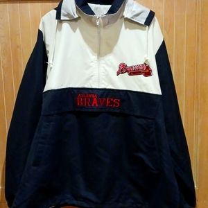 Atlanta Braves Rainproof Hooded Jacket Size L